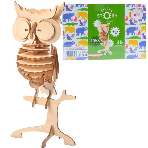 Little Story Drewniane Puzzle Model 3D - Parazaur