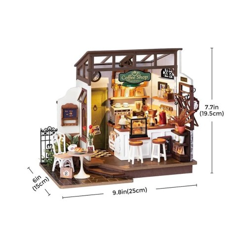 ROBOTIME Składany Drewniany Model Puzzle 3D - Smakowita Kawiarnia