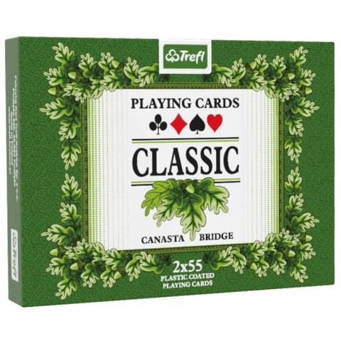 Trefl Klasyczna talia kart: Karty do gry Classic 2 x 55 KS0166