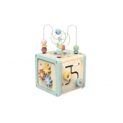 WOOPIE GREEN Drewniana Kostka Aktywności Multifunkcyjna Edukacyjna Sorter
