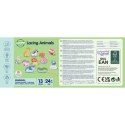 WOOPIE GREEN Drewniana Nawlekanka Klocki Przeplatanka ZOO Montessori 13 el.