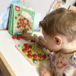 WOOPIE GREEN Memory Drewniana Gra Pamięciowa Edukacyjna Układanka Biedronka