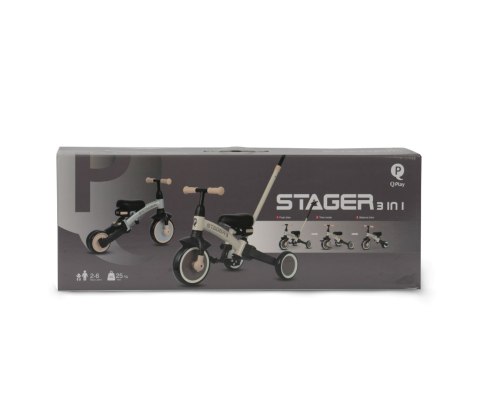 Qplay Rowerek Trójkołowy Stager 3w1 Platinum