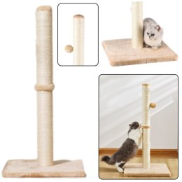 Drapak dla Kota Słupek do Drapania Wieża Jasnobrązowy 80 cm x 40 cm