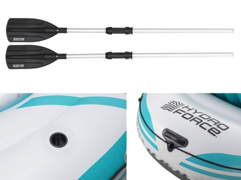 Bestway Dmuchany ponton 5os 600kg Adventure Elite X5 315x166cm wiosła 65159