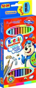 BAMBINO Kredki szkolne dwustronne 12/24 kol + temp