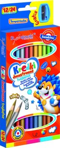 BAMBINO Kredki szkolne dwustronne 12/24 kol + temp