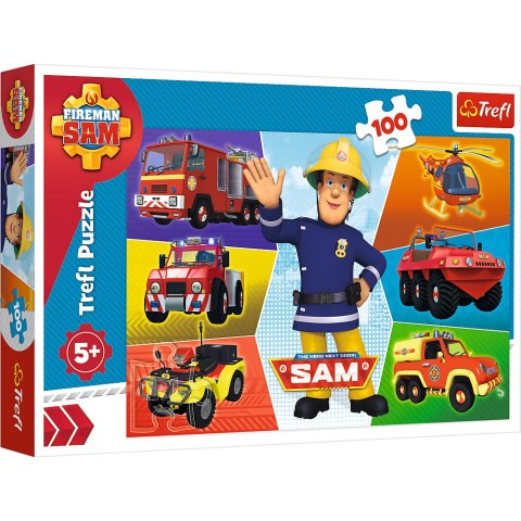 Puzzle - 100 - Pojazdy Strażaka Sama - Prism A and D Fireman Sam 16354