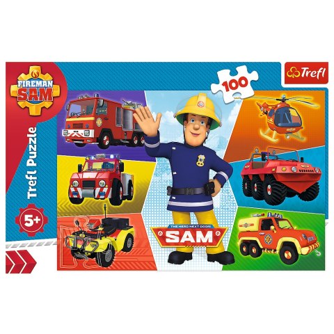Puzzle - 100 - Pojazdy Strażaka Sama - Prism A and D Fireman Sam 16354
