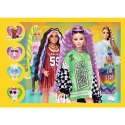 Puzzle - "4w1" - Wesoły świat Barbie Trefl 34626