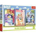 Puzzle - 3x50 - Rodzina Bluey Trefl 34890