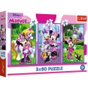 Puzzle - 3x80 - Minnie i przyjaciele - Disney Minnie Trefl 34889