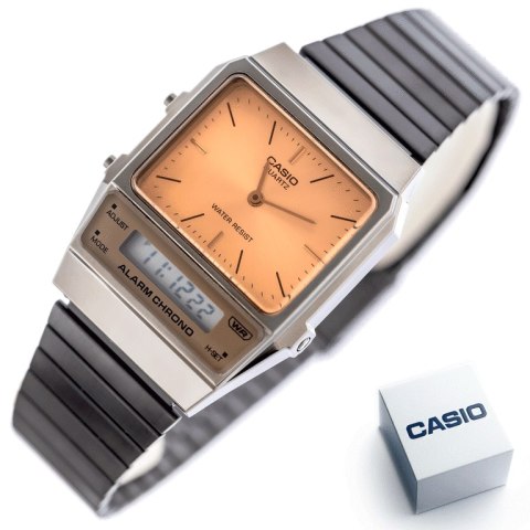 ZEGAREK UNISEX CASIO Vintage Dual Time AQ-800ECGG-4ADF + BOX