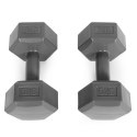 Hantle sześciokątne zestaw 2x3 kg ciężarki do ćwiczeń obciążniki fitness szare ModernHome