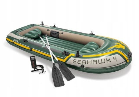 Ponton dla 4 osoób SEAHAWK 4 wiosła pompka INTEX 68351