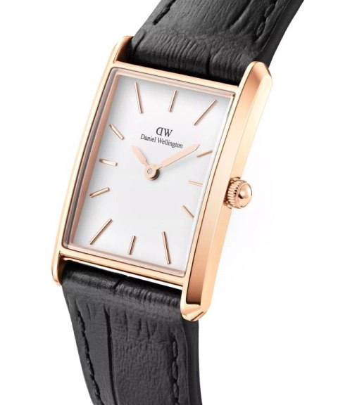 ZEGAREK DAMSKI DANIEL WELLINGTON Bound Black Crocodile Rose Gold 24mm DW00100698 + BOX