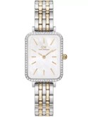 ZEGAREK DAMSKI DANIEL WELLINGTON Quadro Lumine Bezel 5-Link Two-Tone DW00100671 + BOX (zw519g)