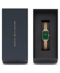 ZEGAREK DAMSKI DANIEL WELLINGTON Quadro Pressed Evergold Emerald 20mm DW00100561+ BOX (zw505m)