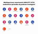 Smartwatch Damski GRAVITY GT12-2 Granatowy Pasek Silikonowy + Czarna Bransoleta