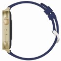 Smartwatch Damski GRAVITY GT15-11 Granatowy Pasek Silikonowy + Złota Bransoleta
