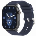 Smartwatch Damski GRAVITY GT15-12 Granatowy Pasek Silikonowy + Czarna Bransoleta