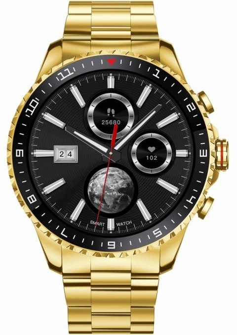 Smartwatch Męski GRAVITY GT16-1 Gold / Złota Bransoleta