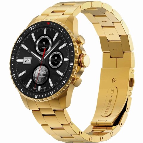 Smartwatch Męski GRAVITY GT16-1 Gold / Złota Bransoleta