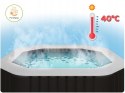 Dmuchane jacuzzi ośmiokątne hydromasaż 4 os. 180x71 cm akcesoria premium INTEX 28458