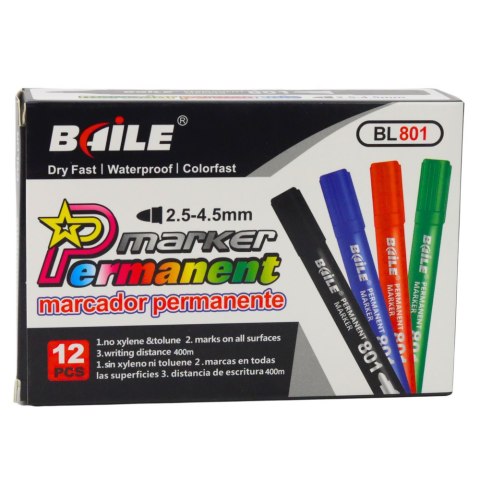 Marker Permanentny Wodoodporny Czerwony 2,5-4,5 mm