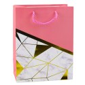 Torba Prezentowa Wzory Geometryczne Marmur 23 x 18 x 10,5 cm