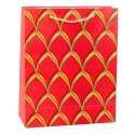 Torba Prezentowa Elegancka Złote Zdobienia 32 x 26 x 12 cm
