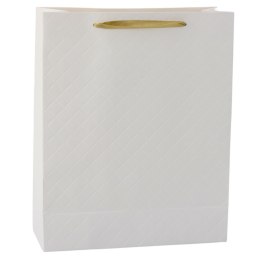 Torba Prezentowa Papierowa Biała Elegancka 32 x 26 x 12cm