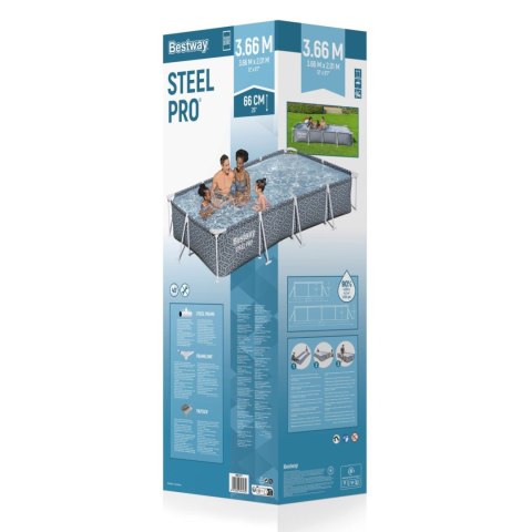 Basen Stelażowy Steel Pro 366x201x66cm BESTWAY