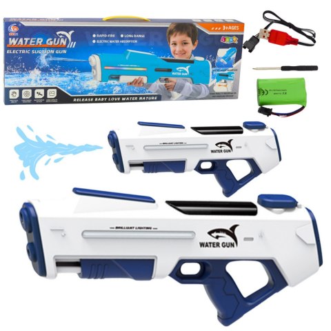 Elektryczny Automatyczny Karabin Pistolet Na Wodę Biały 1000ml 61cm