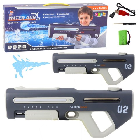 Elektryczny Automatyczny Pistolet Karabin Na Wodę Szary 42cm