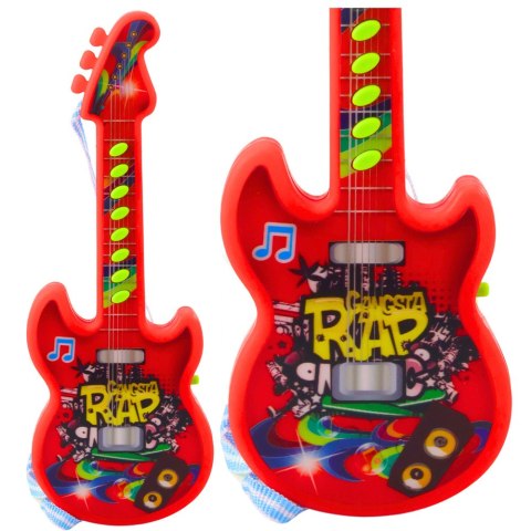 Gitara Elektryczna Dla Dzieci Melodie Gama Solmizacyjna Czerwona