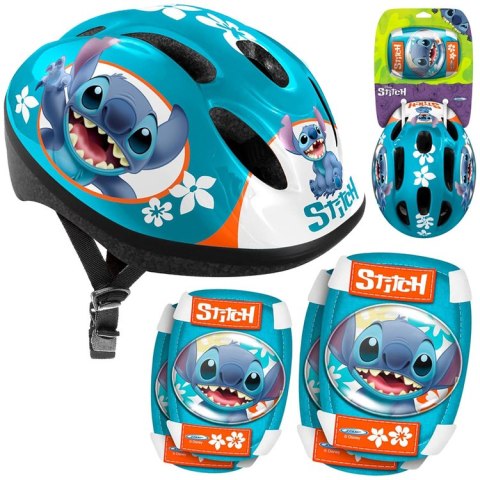 Regulowany zestaw ochronny S Kask + ochraniacze Disney STITCH SP0841