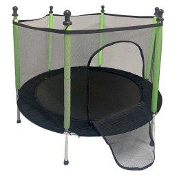 Trampolina ogrodowa dla dzieci siatka 140 cm zielona