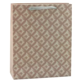 Torba Prezentowa Z Tłoczeniem Beżowa 32 x 26 x 10cm