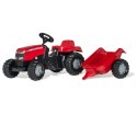 Rolly Toys 012305 Traktor Rolly-Kid Massey Ferguson z przyczepą