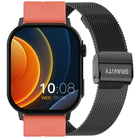 SMARTWATCH UNISEX GRAVITY GT15-3 - ROZMOWY BLUETOOTH, DODATKOWY PASEK (sg029c)