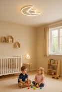 Lampa LED sufitowa plafon do pokoju dziecięcego ściemniana LUMELA + pilot księżyc biała