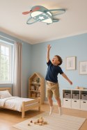 Lampa LED sufitowa plafon do pokoju dziecięcego ściemniana LUMELA + pilot samolot