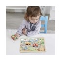 TOOKY TOY Drewniane Interaktywne Puzzle Pojazdy