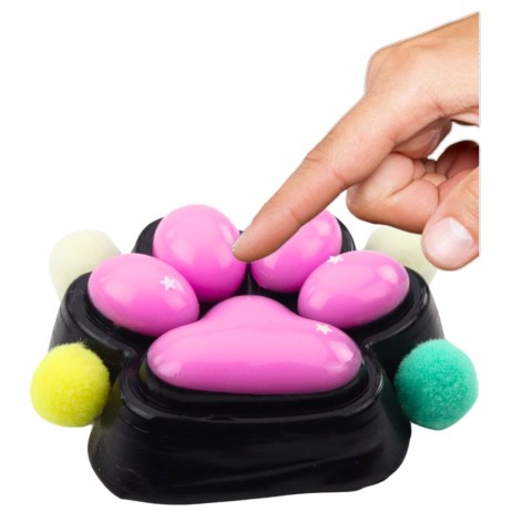 Gniotek Kocia Łapka Antystresowa Sensoryczna Squishy Czarno-Różowa