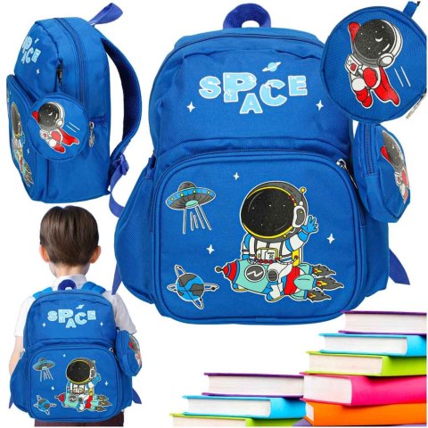 Plecak dla przedszkolaka szkolny dziecięcy astronauta 30x14x23cm
