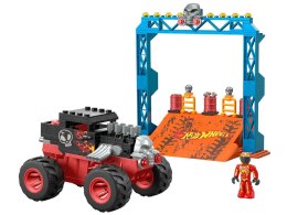 Hot Wheels Monster truck kaskaderskie klocki 151ele auto + rampa ZA5996