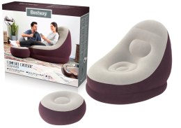 Dmuchany Fotel Z Podnóżkiem 122x94x81cm Bestway