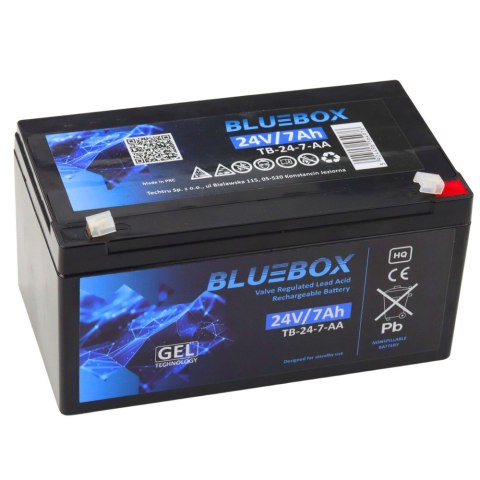 BLUEBOX Akumulator Żelowy VRLA AGM 24V7Ah Do Auta Na Akumulator