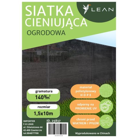 Siatka Cieniująca Na Ogrodzenie Płot Maskująca Zielona 1.5M 10M 140g/m²